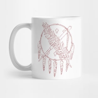 Oklahoma Crest - Dark on Light Shirt - Hand Drawn Sketch Mug